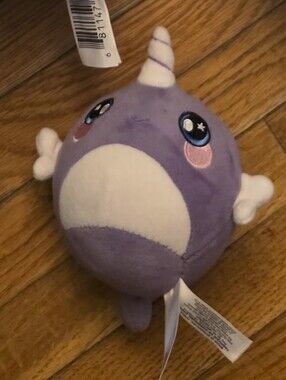 Squeezamals “Nellie The Narwhal” Plush Stuffed Animal Squish Stress Ball